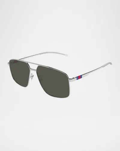 Gucci Gg1676s-002 Sunglasses In Silver
