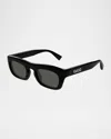 Gucci Sunglasses Gg1777s-001 In Shiny Black