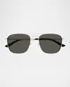 Gucci Pilot-frame Sunglasses In Shiny Silver