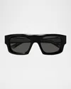 Gucci Acetate Sunglasses In Shiny Black