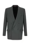 Gucci Grey Double-breasted Blazer In Gray