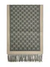 Gucci Moon Jacquard Wool Reversible Scarf In Neutral