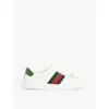 Gucci Ace Sneakers With Web Detail In Green White