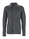 Gucci Men Grey Cardigan With Classic Collar And Brushed Effect In Mohair Blend Woman In Gray