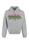GUCCI MEN'S GRAY COTTON HOODIE FOR SS23