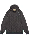 GUCCI MEN'S GREY ZIP JACKET IN NEOPRENE FOR SS24