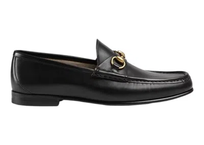 Pre-owned Gucci Men's  1953 Horsebit Loafer Leather Sneakers In Black/gold In Multi