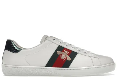 Pre-owned Gucci Men's  Ace Bee Sneakers In White