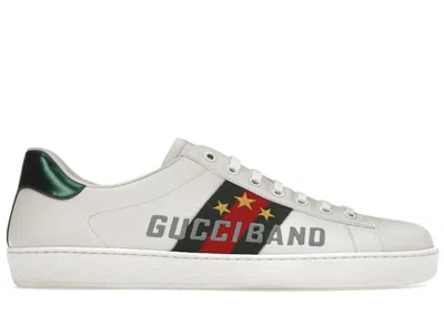 Pre-owned Gucci Men's  Ace  Band Sneakers In White