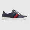 Gucci Men's  Ace Sneaker With Web In Blue