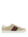 Gucci Ace Low-top Sneakers In Cream
