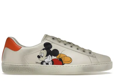 Pre-owned Gucci Men's  Ace X Disney Sneakers In Ivory In White