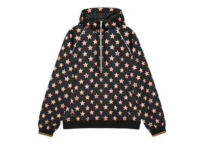 Pre-owned Gucci Men's  All Over Half Zip Jacket In Black Pink