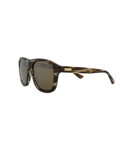 Pre-owned Gucci Men's  Aviator Sunglasses/30013866003) In Havana/bronze (gg1316s