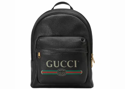 Pre-owned Gucci Men's  Backpack Vintage Logo In Black