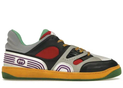 Pre-owned Gucci Men's  Basket Low Sneakers In Black Demetra