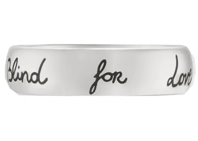 Pre-owned Gucci Men's  Blind For Love Ring In Silver