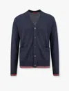 Gucci V-neck Knitted Cardigan In Blue