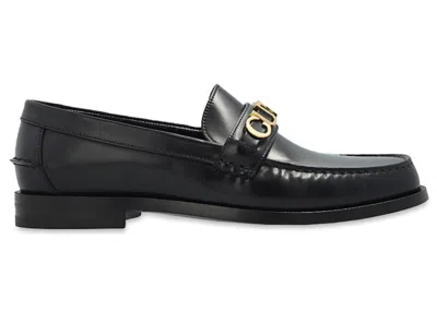 Pre-owned Gucci Men's  Cara Logo Snaffle Loafer Sneakers In Black