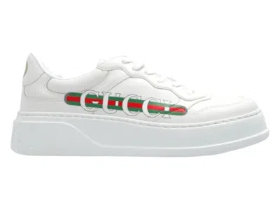 Pre-owned Gucci Men's  Chunky Gg Sneakers In White