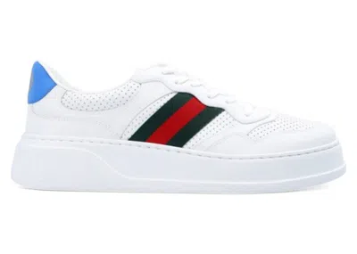Pre-owned Gucci Men's  Chunky Gg Web Sneaker Blue Sneakers In White/green