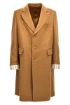 Gucci Beige Single-breasted Coat In Cream