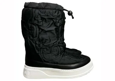 Pre-owned Gucci Men's  Cloth Boots Sneakers In Black
