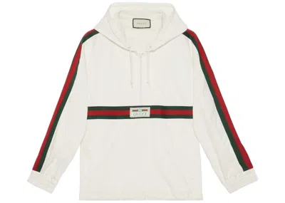Pre-owned Gucci Men's  Cotton Canvas Windbreaker With  Label In White