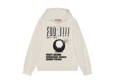 Pre-owned Gucci Men's  Cotton Jersey Sweatshirt In Off White