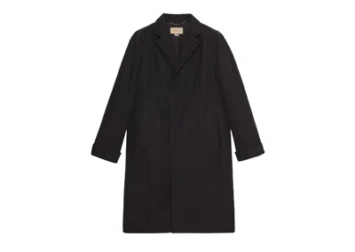 Pre-owned Gucci Men's  Cotton Poplin Coat In Black