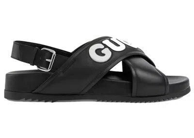 Pre-owned Gucci Men's  Crossover Sandals Sneakers In Black/white