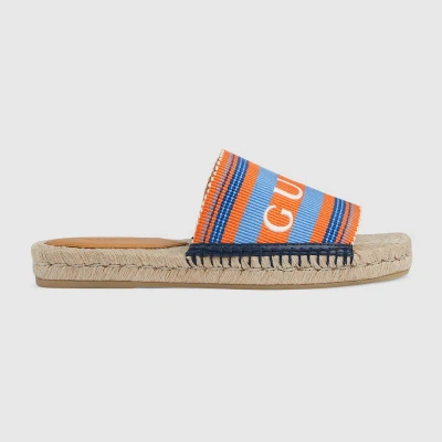 Gucci Men's  Espadrille Sandal In Blue