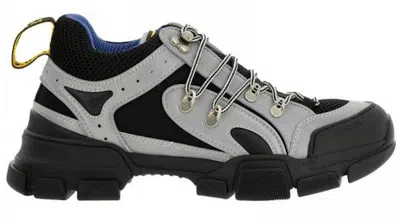 Pre-owned Gucci Men's  Flashtrek Sega Reflective Sneakers In Grey In Gray