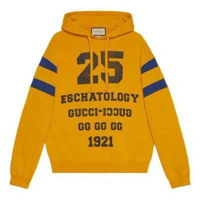 Gucci Men's  Fw21 Alphabet Printing Pattern Long Sleeves Autumn Orange