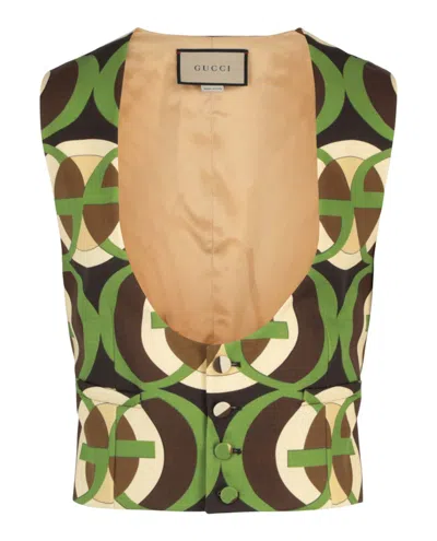 Pre-owned Gucci Men's  G Pattern Vest In Green