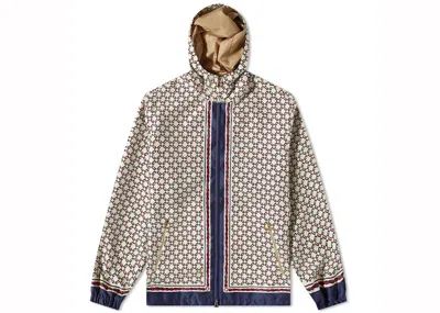 Pre-owned Gucci Men's  Geometric G Motif Jacket In Ivory Blue