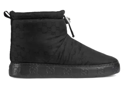Pre-owned Gucci Men's  Gg Ankle Boots Sneakers In Black