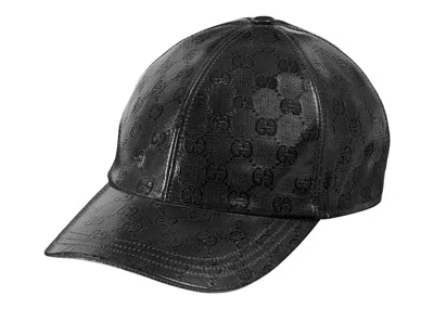 Pre-owned Gucci Men's  Gg Crystal Baseball Hat In Black