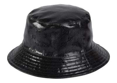 Pre-owned Gucci Men's  Gg Crystal Bucket Hat In Black