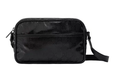 Pre-owned Gucci Men's  Gg Crystal Mini Shoulder Bag In Black