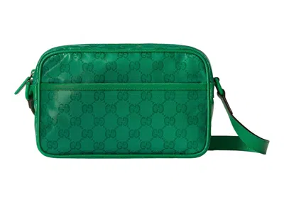 Pre-owned Gucci Men's  Gg Crystal Mini Shoulder Bag In Green