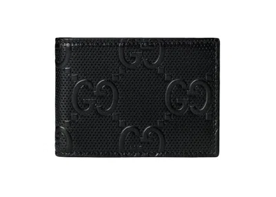 Pre-owned Gucci Men's  Gg Embossed Bifold Wallet In Black