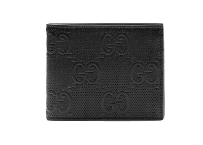 Pre-owned Gucci Men's  Gg Embossed Wallet In Black