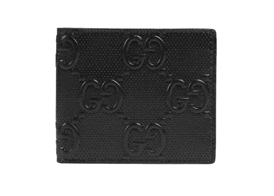 Pre-owned Gucci Men's  Gg Embossed Wallet In Black