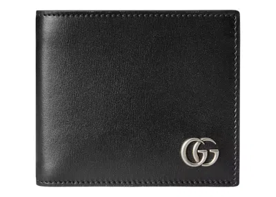Pre-owned Gucci Men's  Gg Marmont Leather Bifold Wallet In Black