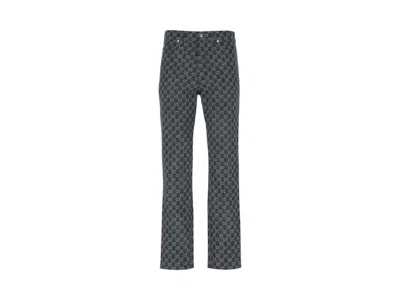 Pre-owned Gucci Men's  Gg Monogram Eco Washed Organic Denim Jeans In Blue