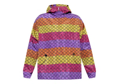 Pre-owned Gucci Men's  Gg Print Hooded Jacket