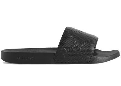 Pre-owned Gucci Men's  Gg Slide Demetra Sneakers In Black