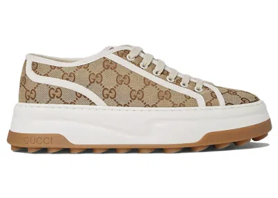 Pre-owned Gucci Men's  Gg Sneaker Interlocking G Sneakers In Beige/ebony In Multi