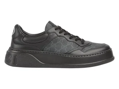 Pre-owned Gucci Men's  Gg Supreme Canvas Sneakers In Black